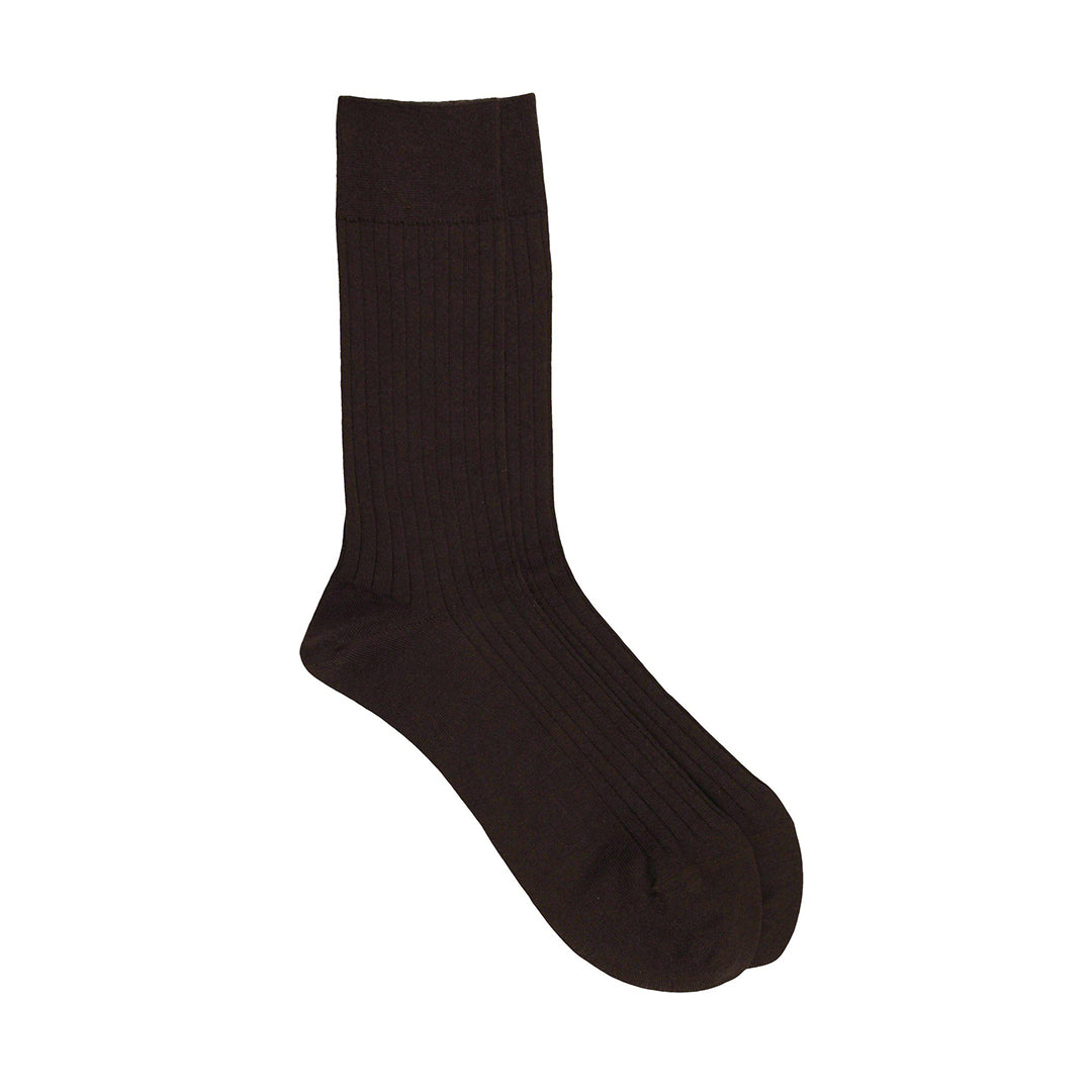 Chaussettes Marcel - Laine mérinos (Marron)