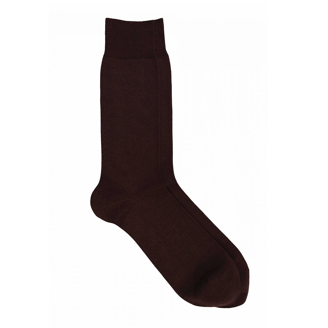 Chaussettes Paul - Coton fil d'Écosse (Marron)